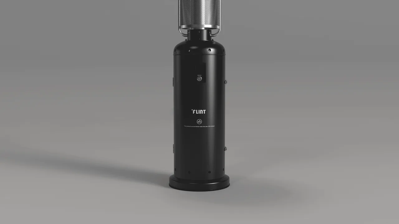 파티오 히터 화염 유리관 디테일